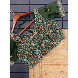 GEORGETTE EMBROIDERED Sarees Ready Blouse