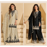 SAYURI DESIGNER PAKISTANI STYLE CATLOG- REYNA-0035 PLAZO SUITS