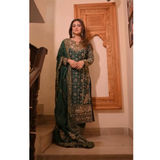 NSR-879 New Designer Party Wear Look Top-Palazzo Set