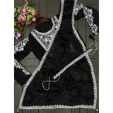 HB-201 Hirva Beauty Embroidery Coding Work Ready to wear Saree