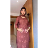 Chikankari Style Top Palazzo & Dupatta Set