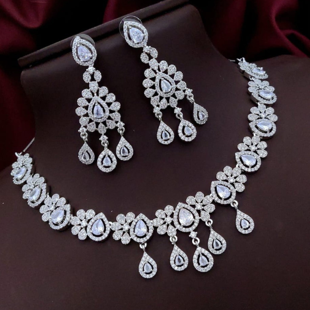 AD Necklace Set with Earrings