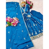 New Aliya-Cut Gown-Pant Dupatta Set
