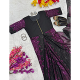 New Trending Zip Nd Go ONE-MINUTE READY Sequence Saree