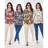 URVASHI Short Printed Tops