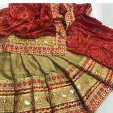 Bandhini Half N Half Silk Saree