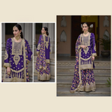 Multicolor FLORAL Gharara Set