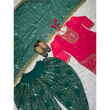 Sequence Party Wear Top Dhoti Salwar and Dupatta