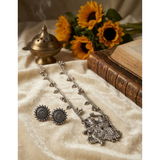 Oxidised Locket Chain Jewelry Sets
