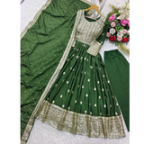New Trending Mehndi Rasam Gown Set