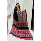 New Super AJRAKH Saree UNSTITCHED BLOUSE