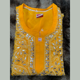 Plus Size Heavy Embroidery Chikankari Kurtis Size 48-50-52