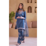 Party Wear Crepe Top & Farshi Palazzo