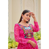 Bandhini Special Gamthi Work Gown