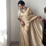 SOFT LICHI SILK SAREE- READY TO WEAR SAREE * GET READY IN JUST ONE MINUTE