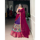 NITRIYA Kalamkari Printed With Zari Weaving Work Lehenga Choli