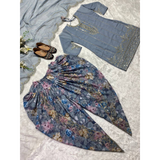 Designer Floral Party Wear Look Top Dhoti Salwar SUIT (NF-1138)