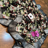 Floral Georgette Fabric Saree And Blouse