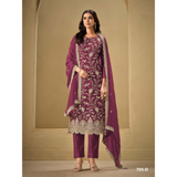 Designer Collection in Pure Chinon with Heavy Embroidery Sets