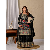 Designer Party Wear Look Sharara Palazzo Sequence Party wear (MF-472)