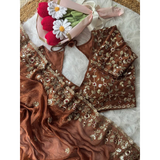 Heavy designer Saree with Sequins Blouse