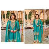 HASRAT Dhoti Style Chinon Embroidery sets