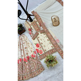 HK-1707 Top-Sharara And Dupatta Set