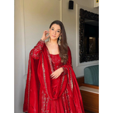 Noor Gold 1227 PARTY WEAR LONG TOP WITH LEHANGA