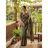 SF- 1117 Semi Gajji Ajrakh Print with Mirror