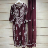 Heavy Georgette Chikankari Kurti Sets