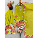 SRK-5301 Designer FLORAL Party Wear Look Top-Palazzo Set