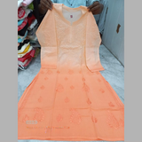 Chikankari Plus size Ombre Shade Kurtis- Plus Size
