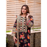 Đěsigner Party Wear Floral Chinon Silk Top Bottom & Dupatta Set