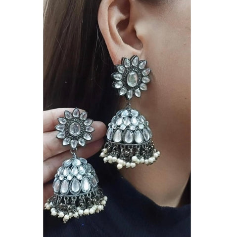 Kundan Style Jhumka Earrings