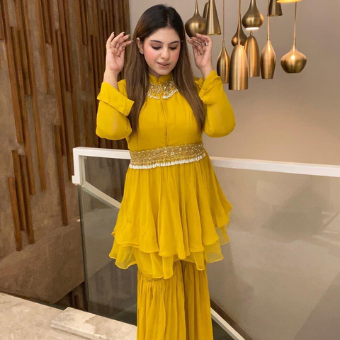 Kurti plazzo Set