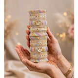 Bridal Style Bangle Chuda Set with Stone & Kundan Work