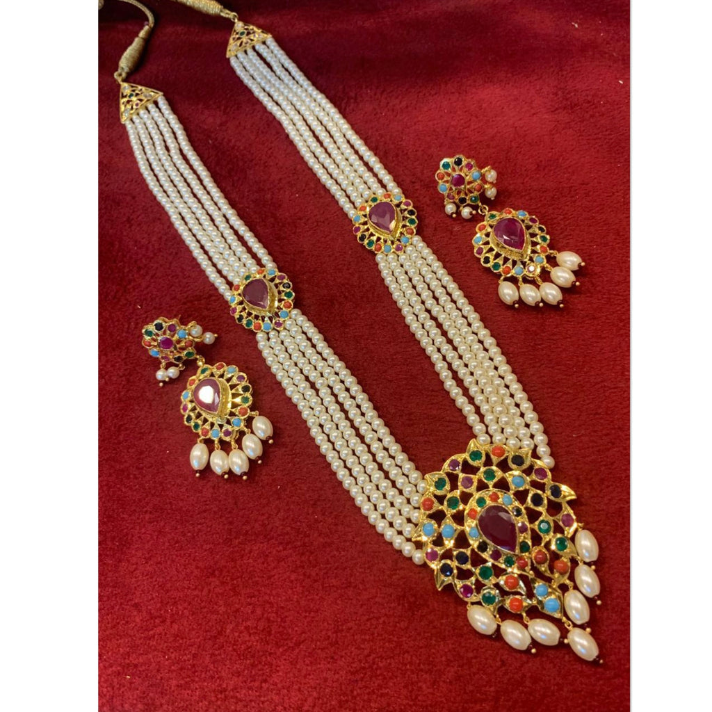 Traditional Multicolour Jadau Set