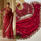 New Launching Bollywood BlockBuster Orignal Mirror Design Saree