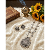 Oxidised Locket Chain Jewelry Sets