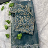 Trending JIMMY CHOO Sequence Sarees Ready Blouse
