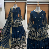 ZF-258 — Elegant Embroidered Sequence Designer Kediya Set