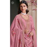 VN- 7305 Moonga Silk with Zari Embroidery Work PLUS SIZES