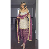 Launching New Designer Party Wear Look Top , Dhoti Styles Salwar and Dupatta