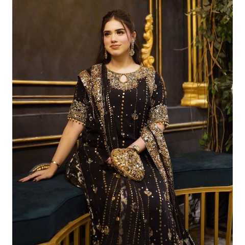 NEW DESIGNER WEDDING WEAR SEQUENCE WORK OUTFIT