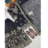 LC- 1458 LAUNCHED KURTI & FLARED SHARARA SET
