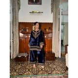 LC-1434 NEW DESIGNER VELVET CORD SET