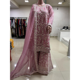Beautiful PASTEL COLORS Handwork Sharara suits