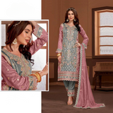 MARIA-A Present Heavy PV Vichitra With Embroidery Codding Sequence Work party wear