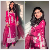 Z-9282 New Designer Party Top Pant & Dupatta Set