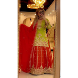 (ND-5049) Heavy chinnon silk palazzo suit